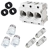 GRENDA-HAMMER® Neozed Sicherungssockel mit Schraubkappen und 3x TYTAN® Sicherungen (D02-3x35 Ampère (schwarz))