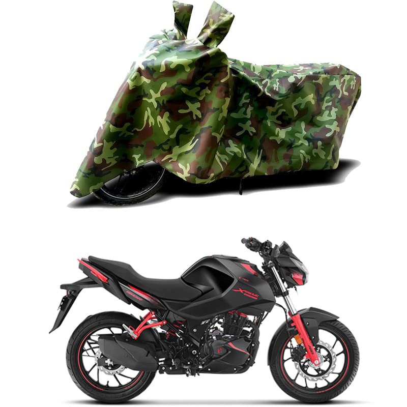 Image of 100% Water Resistant Bike Scooty Two Wheeler Body Cover Compatible for Hero Xtreme 160R Disc /UV-Rays /Heat Protection /Birds Dropping /Scratchproof /Dust Proof /Waterproof /All Varient[Green MJ]