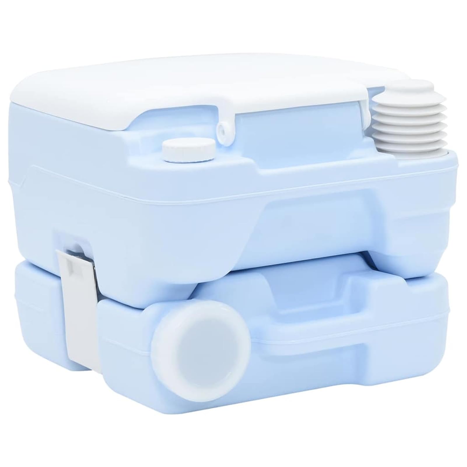 Gecheer Camping-Toilette Helles Blau und Weiß 41,5 x 36,5 x 30 cm, Camping WC Mobiles Campingtoilette für Outdoor Camping Reisen Autofahrten42001426