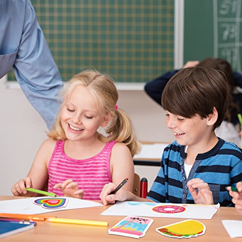 Glenmal 24 Pack Mini Cute Notebooks for Kids Kawaii Pocket Notebooks Bulk with Covers Taco, Heart, Rainbow, Boba, Donut, Ice Cream in 6 Design Small Notepads Cute Notebooks for Girls School Supplies