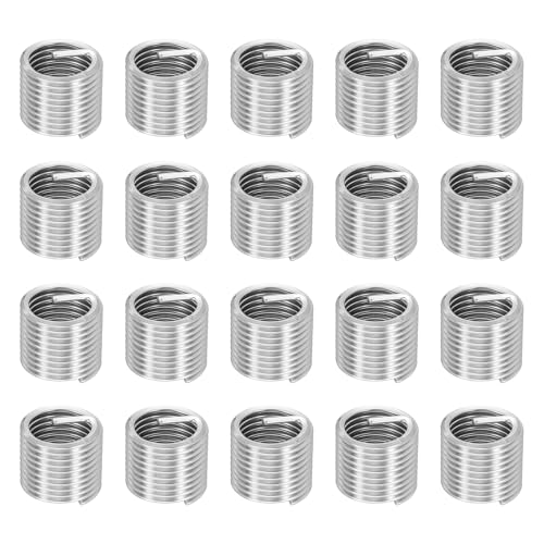sourcing map 20pcs Wire Thread Repair Inserts M16 x 2 x 1.5D (24mm) Metric 304H Stainless Steel Helical Coiled Wire Screw Threaded Sleeve Sheath for Automotive Repairs