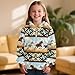 Epaihaiy Girls Sweatshirt Winter Clothes for Girls 10-11 Years Sweatshirts Horse Aztec Print Fall Outfits for Girl Quarter Zip Pullover School Outfits Fashion Clothing Blue