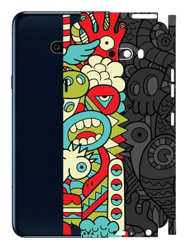Image of AtOdds - Full Body Back Screen Guard Protector Film - Lamination Wrap Skin Sticker Compatible with LG G8X ThinQ | Scratchproof Matte Finish (Graffiti50)