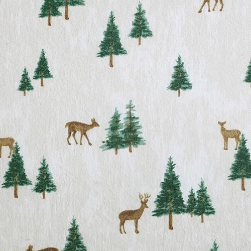 Image of Eddie Bauer - Flannel Sheets Twin Size, Anti-Pilling & Wrinkle Resistant Cotton, Touchably Soft for All-Season Comfort - Bed Sheets with Matching Pillowcases & Fitted Sheet (Deer Hollow)