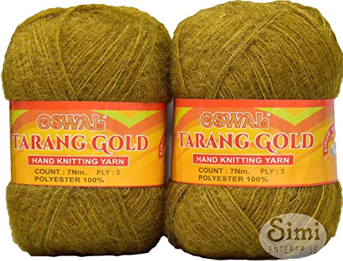 Image of Oswale 3 Ply Knitting Yarn Wool (Mehendi Mix, 600 gm)