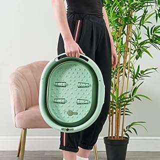 Bramble - Pediluvio Pieghevole con Rulli Massaggianti - Vasca Pediluvio Rilassante e Salvaspazio - Funzione di Massaggio Inclusa