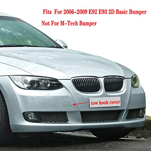 Yuk For E92 E93 3-Series 2006-2009 328I 335I Bumper Tow Hook Eye Covers Cap (Front) #TOP4