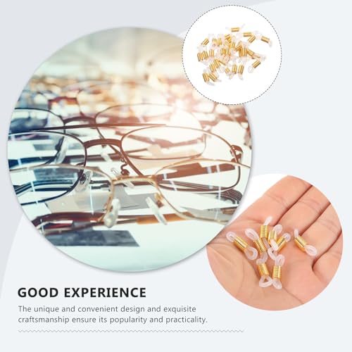 NOLITOY Lot de 50 Embouts de Chaîne de Lunettes en Silicone Transparent Blanc Connecteurs Antidérapants pour Porte-Chaîne Accessoires pour Lunettes de Soleil et Sport Taille Standard – vue 4