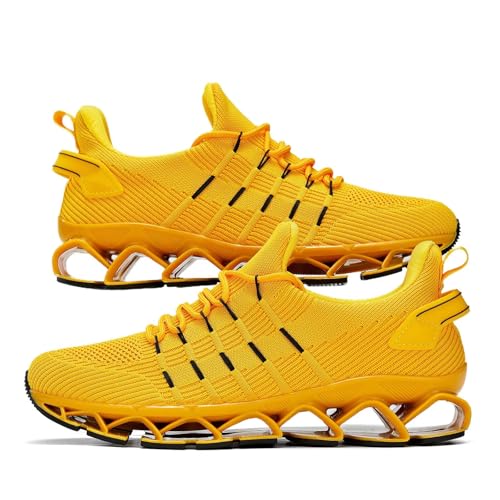 Image of Mens Running Shoes Mesh Breathable Trail Runners Fashion Sport Blade Walking Tennis Sneakers