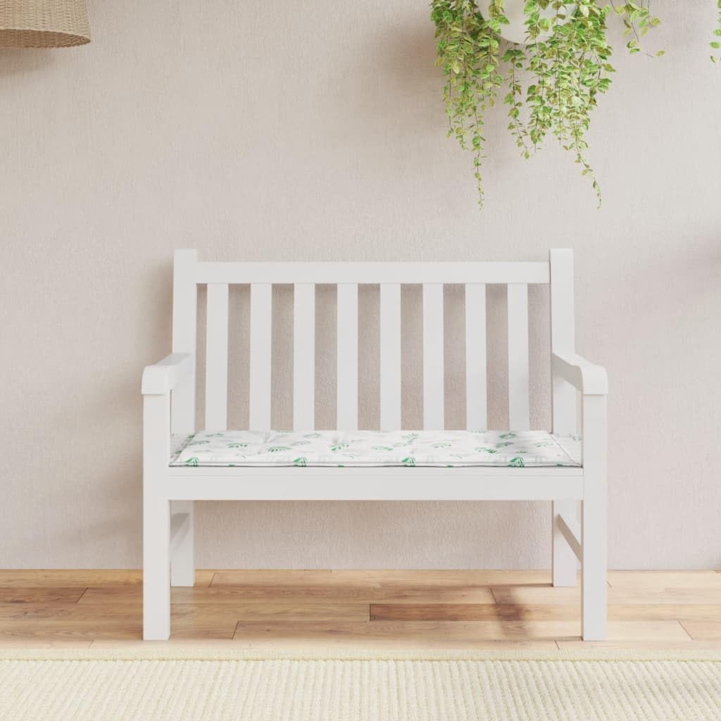 Coussin de banc de jardin motif feuilles pour des moments zen sur le balcon