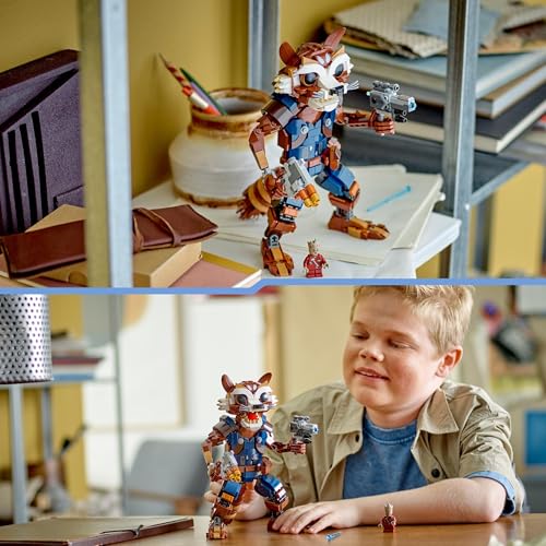 | Marvel Rocket e Baby Groot, Giochi per Bambini e Bambine da 10 Anni in su, Set con Action Figure Snodabile da Costruire e Minifigure del Supereroe, Giocattoli Guardiani della Galassia 76282 - Lego - Immagine 8