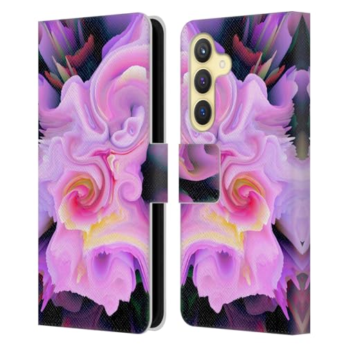 Funda tipo libro Samsung S24 de estilo floral ideal para reuniones y uso urbano diario