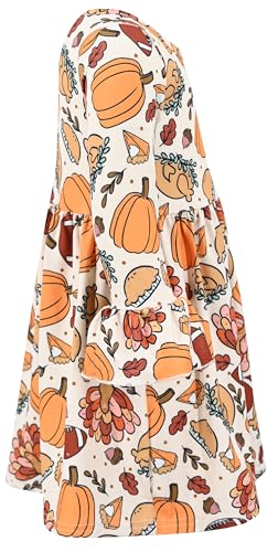 Image of Girls Long Sleeve Ruffled Dresses for Toddlers and Kids