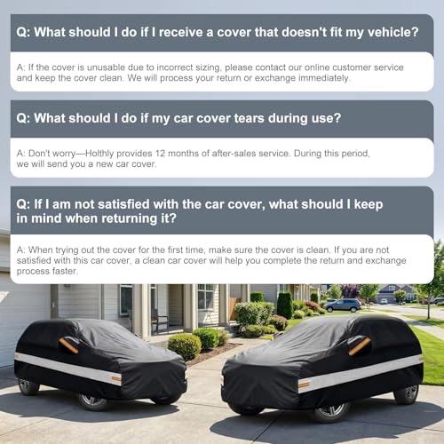 Image of 10 Layers SUV Car Cover Custom Fit for Jeep Cherokee(2013-2026), Waterproof All Weather for Automobiles, Outdoor Full Cover Sun Dust Rain Protection with Cotton. Black