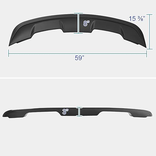 Miniatura 3 de Spec-D Tuning Alerón trasero de maletero ABS estilo GT500 negro mate para modelos Ford Mustang 2015-2022