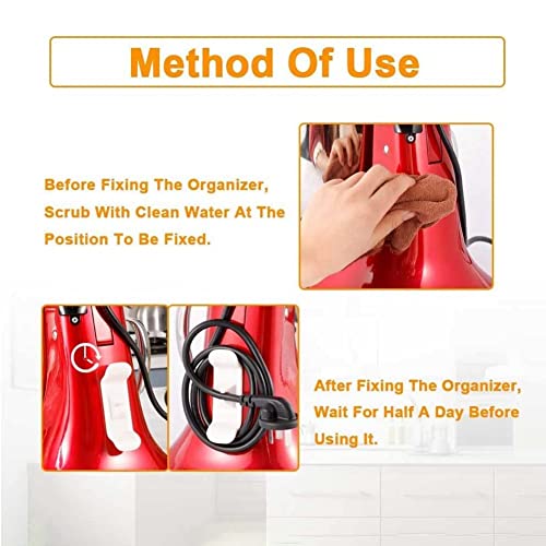 Kamay Cord Organizer gebruikt om op keukenapparaten te plakken, 4 stuks koordwikkel voor kleine huishoudelijke apparaten - Image 3