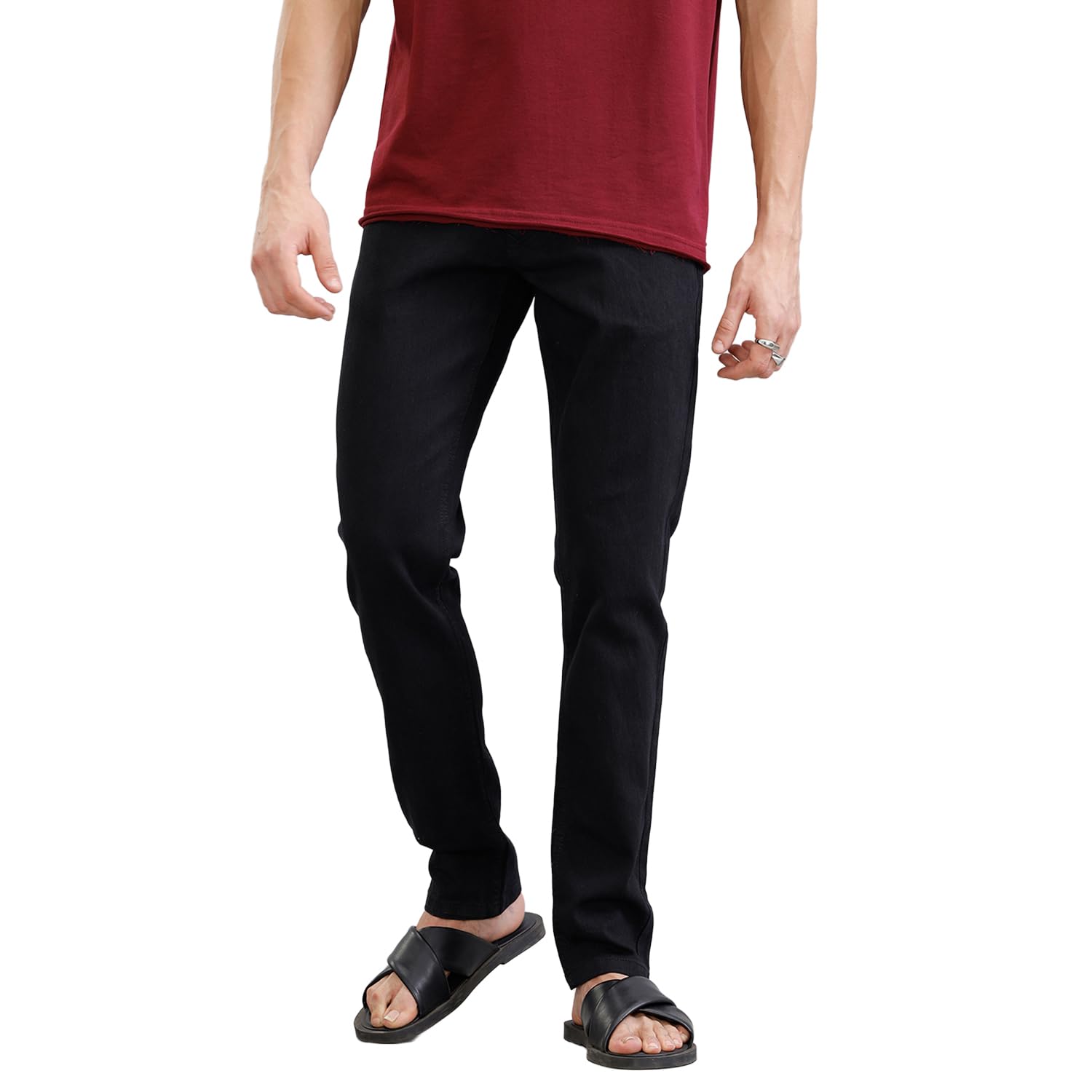 wrogn Men's Slim Fit Jeans | Mid Rise | Jeans for Man-picture-26