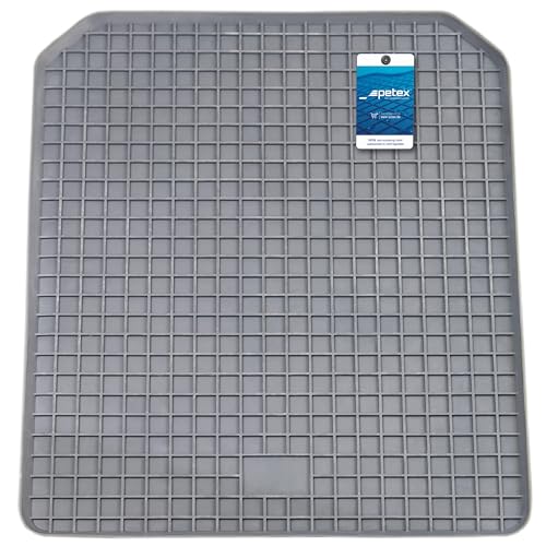 PETEX Schalenmatte aus Gummi, 48,5 x 57 cm, Antirutschmatte universal für hintere Auto Fußräume, grau PETEX Schalenmatte aus Gummi, 48,5 x 57 cm, Antirutschmatte universal für hintere Auto Fußräume, grau