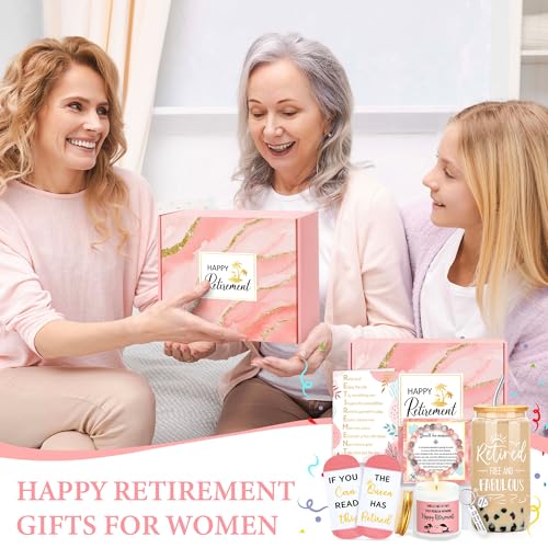 Image of Retirement Gift for Woman 2026 Retired Gifts for Women Happy Cool Retirement Gift Basket for Women Coworker Teacher Nurse Boss Friend Mom Grandma Retirees, 20Oz Tumbler Card The Queen Has Retired Sock