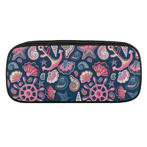 ペンケース 筆箱 大容量 軽量 貝殻 シェル 海洋 筆入れ ふでばこ ペンポーチ 多機能 コンパクト シンプル おしゃれ 中小学生 高校生 女の子 男の子