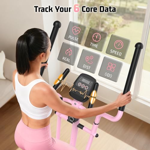 Image of ANCHEER Elliptical Exercise Machine, Elliptical Machine for Home with Ultra-Smooth Magnetic Drive, Elliptical Trainer with 14 Levels Resistance & Pulse Sensor, LCD Monitor, Device Holder, 15 inch Stride