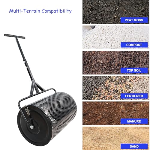 Esparcidor de compost 24 pulgadas para jardín miniatura 4