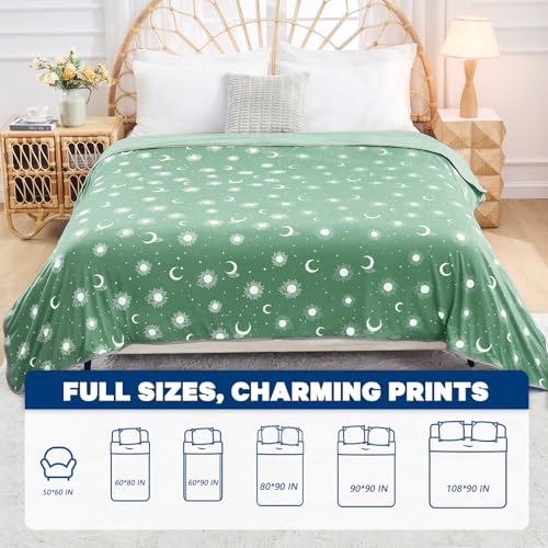 Image of inhand Cooling Blanket Queen Size (90 inchx90 inch) - Double Sided Cooling Blankets for Hot Sleepers, Cool Soft Lightweight Summer Blanket for Sofa Bed Couch, Travel, House Warming Gifts New Home Pale Green