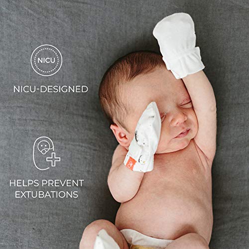 image for goumikids Goumimitts, Scratch Free Baby Mittens, Organic Soft Stay On 