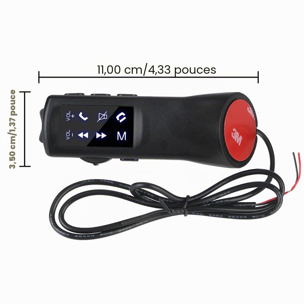 Bouton de télécommande Universelle Intelligente du Volant, télécommande Multifonction de Volume du Volant de 8 clés pour Android Wince System Navigation GPS Lecteur multimédia DVD Radio