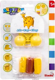 Simba Art & Fun Air Dry Clay Giraffa – Set creativo con impasto ad asciugatura aria, 4...