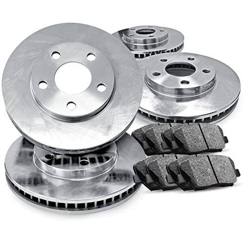 Image of R1 Concepts Front and Rear Brake Kit Fits 2018-2022 Volkswagen Tiguan| Ceramic Brake Pads and Blank Brake Rotors| 13.4 inch Front & 11.8 inch Rear