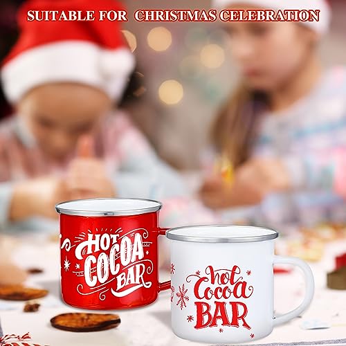 Set de 9 tazas esmaltadas navideñas de 12 oz miniatura 3