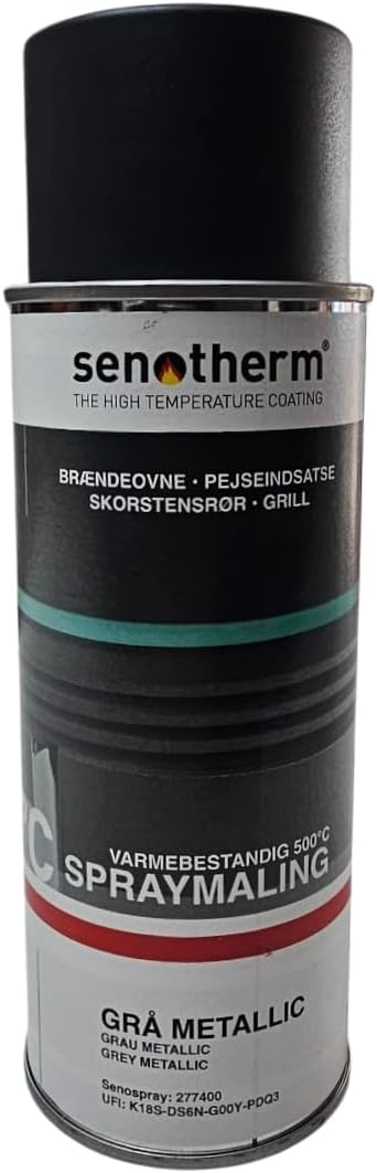 Stove Oven Spray Paint 400 ml Metallic, grey