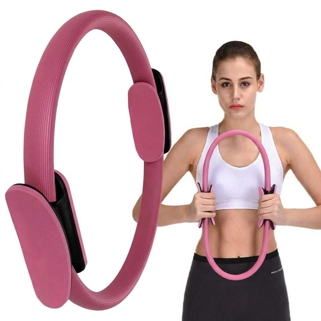 Fitness Pilates Ring Magic Circle – Dual Padded Handles Exercise Ring for Home Workout, Yoga, Core Strength & Body Toning (Pcs-1, Multi)-image-25