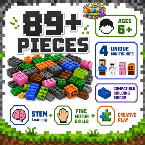 Image of Yashoni Building Blocks Toy Set for Kids | DIY STEM Construction Bricks with Mini Figures, Creative Models & Educational Play Set|Blocks Game (89, The Cave Fight)