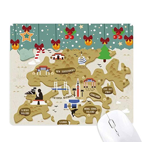 Alfombrilla de ratón con diseño tradicional de China y mapa de Hong Kong para juego