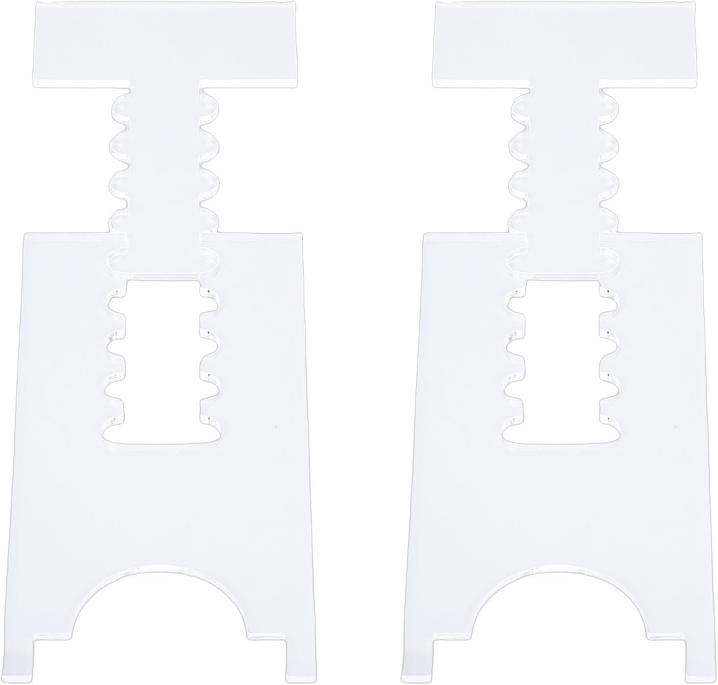 TOPINCN Couch Wall Spacer, 2 Pack Acrylic Clear Adjustable Sofa Stopper Furniture Wall Protector, with Reliable Support for Preventing Fire Hazards and Scratches (5 Slots)