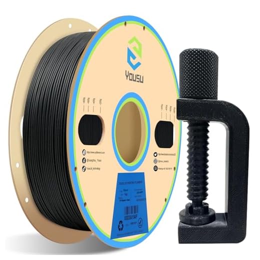 YOUSU Polypropylene PP Filament, 1.75mm 3D Printer Filament for 3D Printing, 1kg(2.2lbs) 5pcs Build Sheet Included, Semi-Flexible Ultra Tough Filament, Black