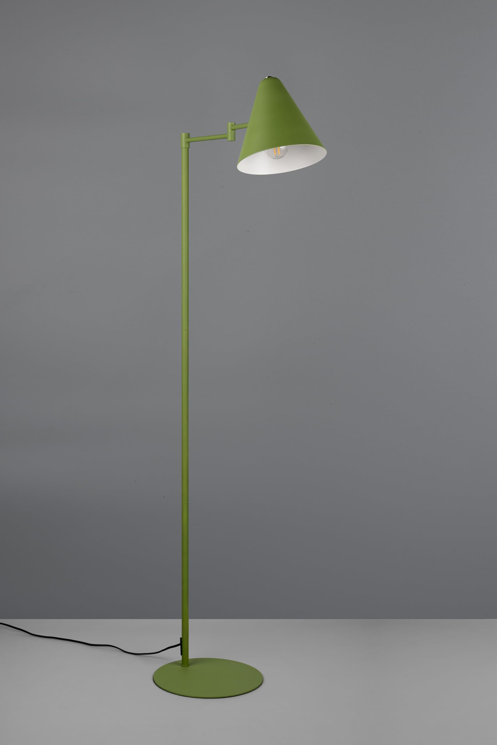 Trio Leuchten Stehleuchte Cosima 463900115, Metall Grün, exklusive 1x E14, flexibles Gelenk