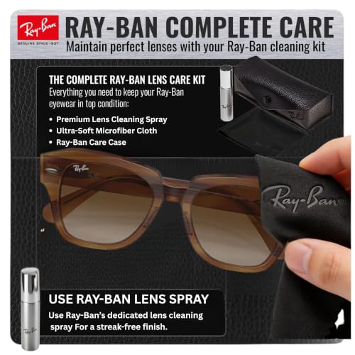 Image of Ray-Ban RB2186 STATE STREET Square Sunglasses with Official Eyewear Kit