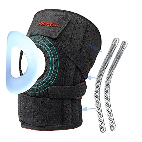 PROIRON Adjustable Compression Knee Support with Gel Pads Cover