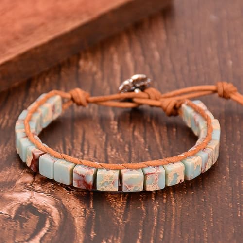 Image of 7 Chakra Bracelet Bohemian Handmade Leather Wrap Healing Protection Natural Stone Yoga Beaded Bracelets Boho Friendship Jewelry