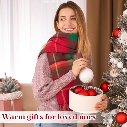 Image of Loritta Winter Scarf for Women, Long Plaid Shawl Wraps Scarves Gifts