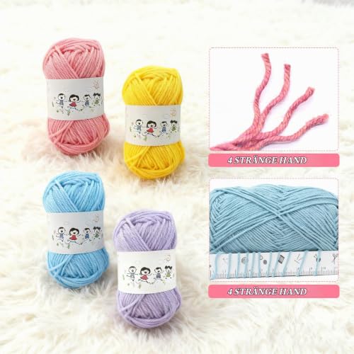 MENUY Amigurumi Häkelgarn Set 48x10g Bunt – Bild 3