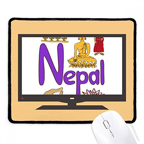 Alfombrilla de ratón premium con símbolo nacional de Nepal y base de goma stable