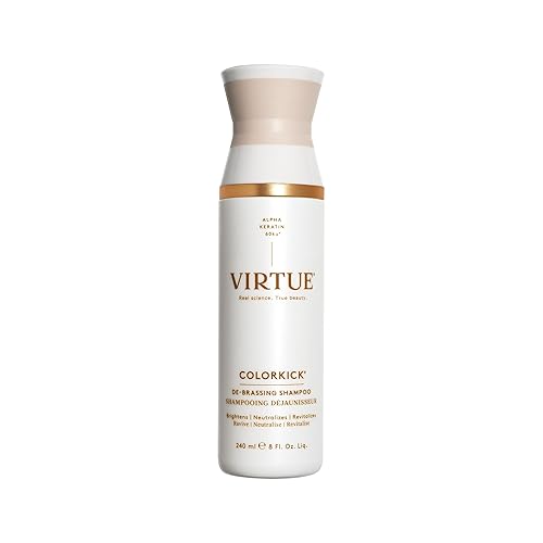 VIRTUE Champú deslatado, tónico de color natural, ilumina y revitaliza todo el cabello tratado con color, ColorKick, 8 onzas líquidas