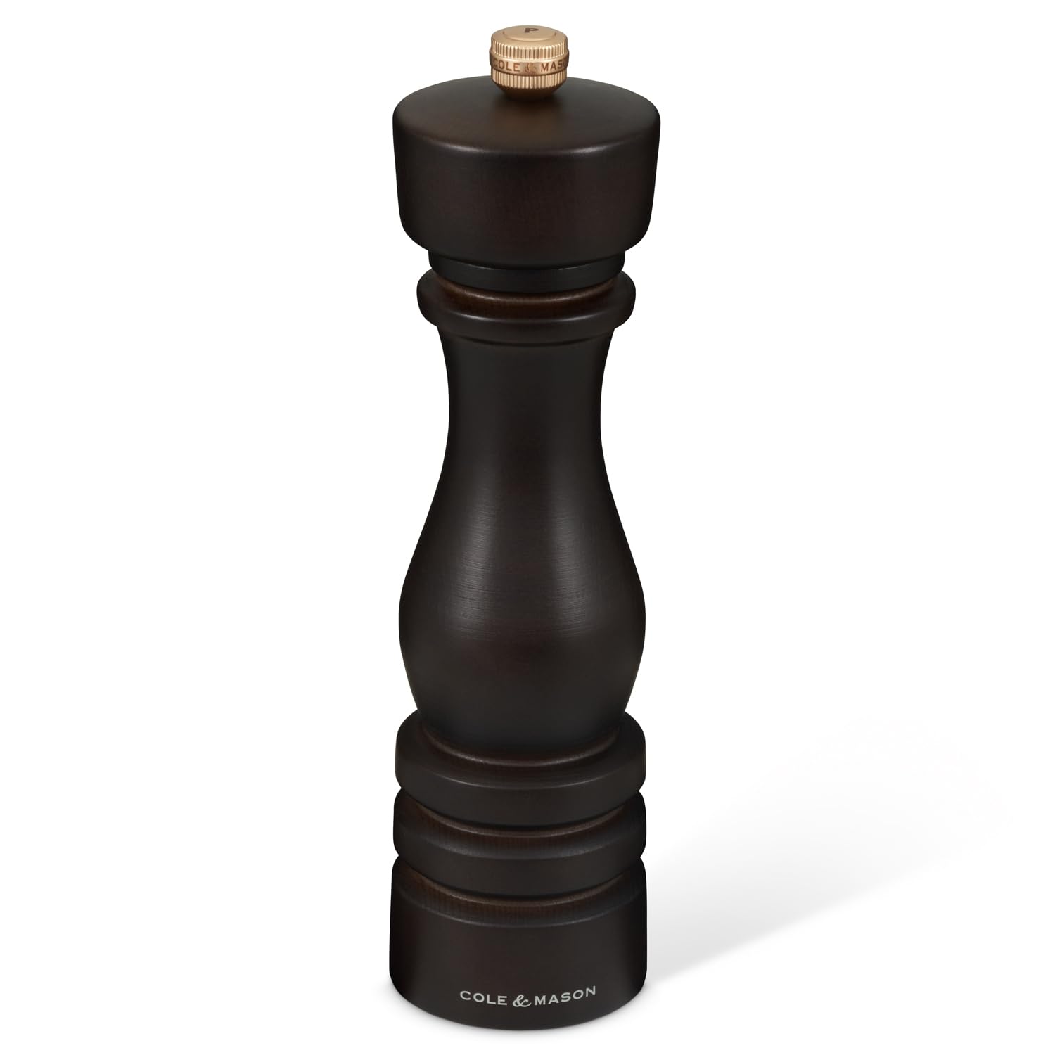 Cole & Mason H233020 London Legno di Cioccolato Macina Sale e Pepe, Precision+/Macinatura Regolabile, Legno di Faggio, 220mm, Pacco Regalo, Include 2 x Macinini, Garanzia a Vita sul Meccanismo