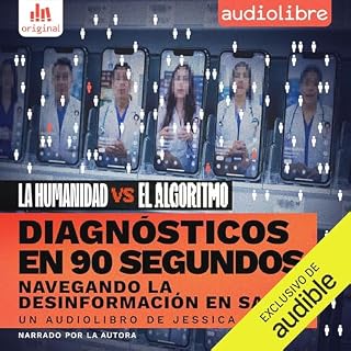 Diseño de la portada del título Diagn&oacute;sticos en 90 segundos - Navegando la desinformaci&oacute;n en salud