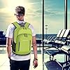Bekahizar Faltbarer Rucksack Leicht Klein Wanderrucksack 20L Reiserucksack Tagesrucksack Tasche für Männer Frauen Jugendliche Outdoor Wandern Reisen (Apfelgrün) #5