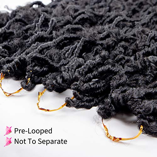 24 Inch Butterfly Locs Crochet Hair 6 Packs Long Faux Locs Crochet Braids Pre Looped Distressed Butterfly Soft Locs Crochet Dreadlocks Synthetic Hair Extensions (1B, 24Inch (6Packs)) #TOP4